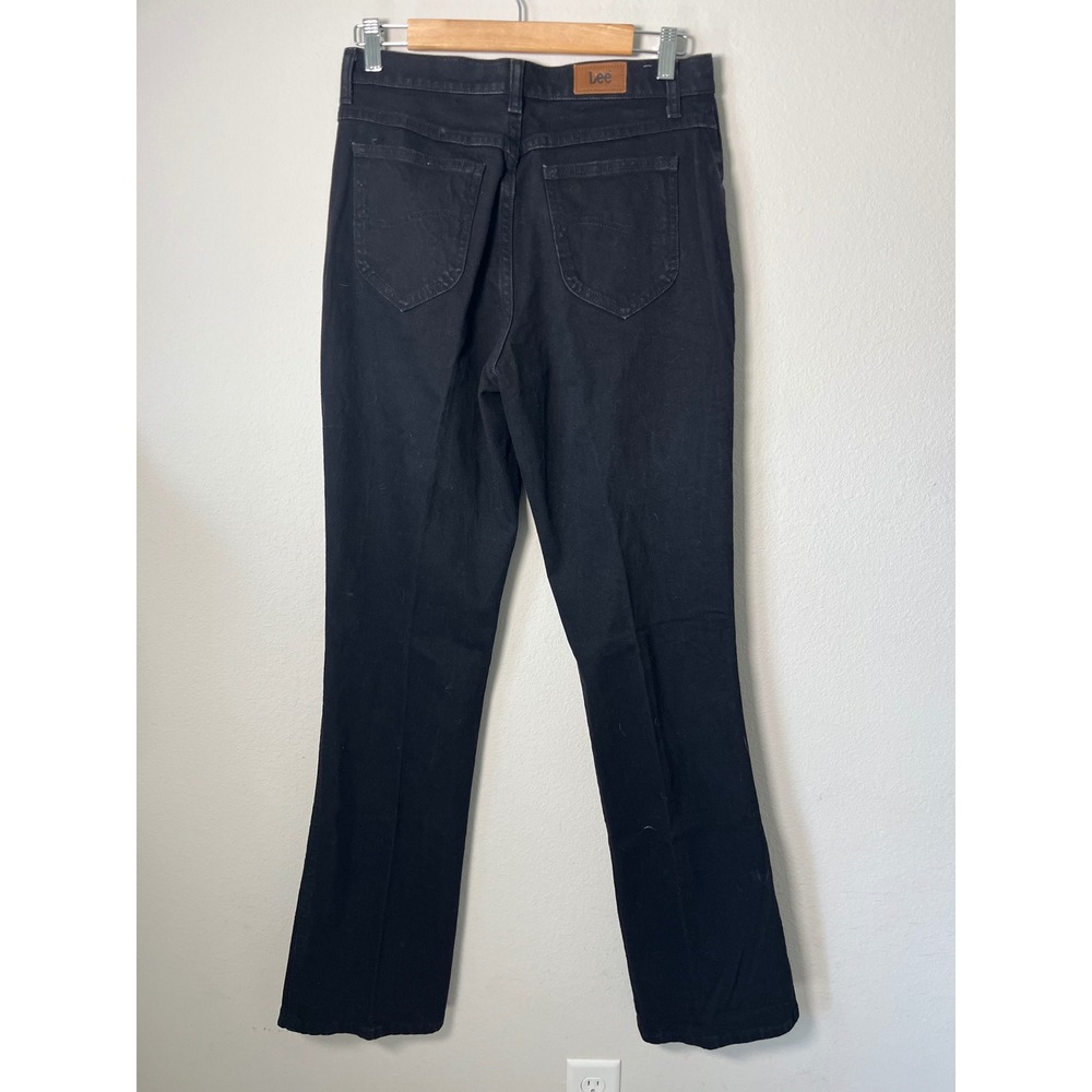 Lee Vintage High Waisted Black Straight Leg Jeans Size 10 L 3058501 Cotton Blend - Picture 3 of 5